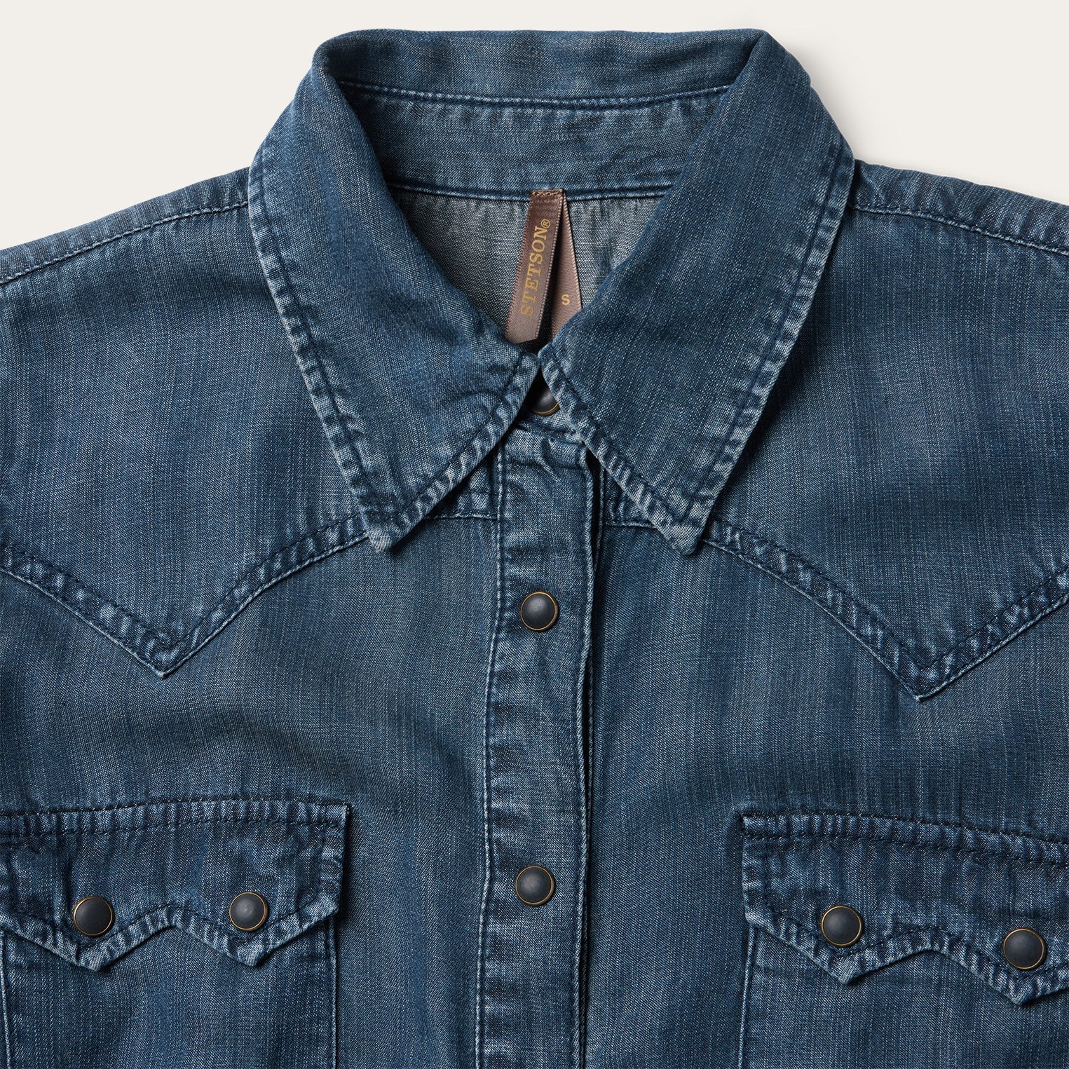 Stetson Denim LS Collared Western Dress | Dark Blue
