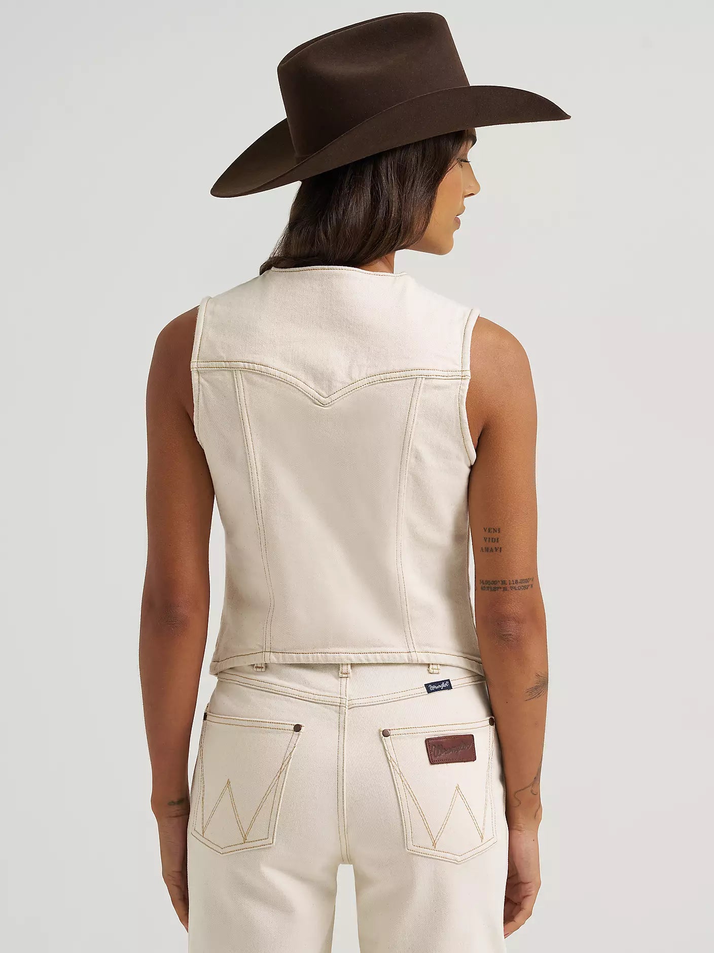 Wrangler Retro | Vintage Denim Vest | White
