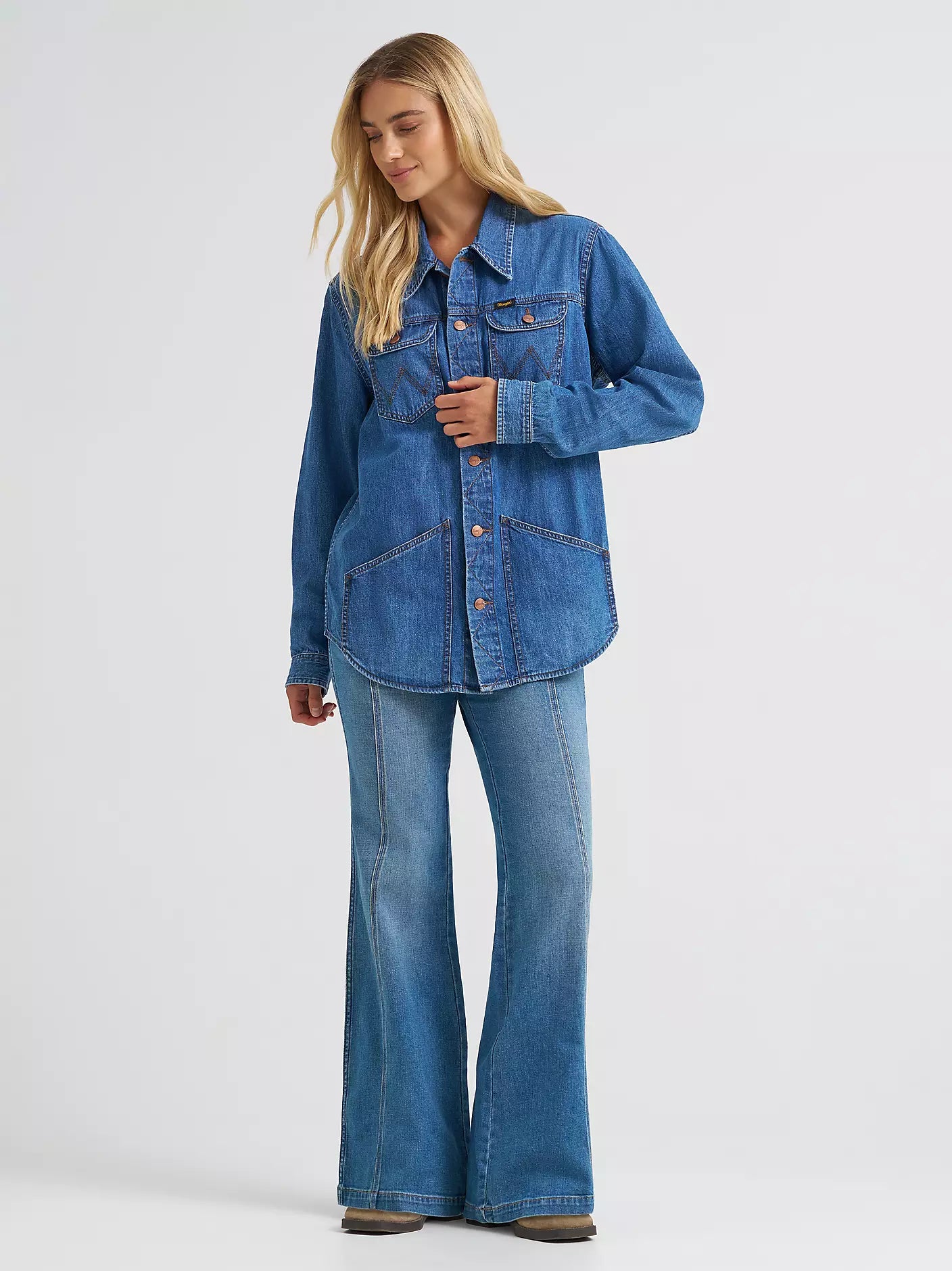 Wrangler Modern | Wrange Shirt | Harbor Blue