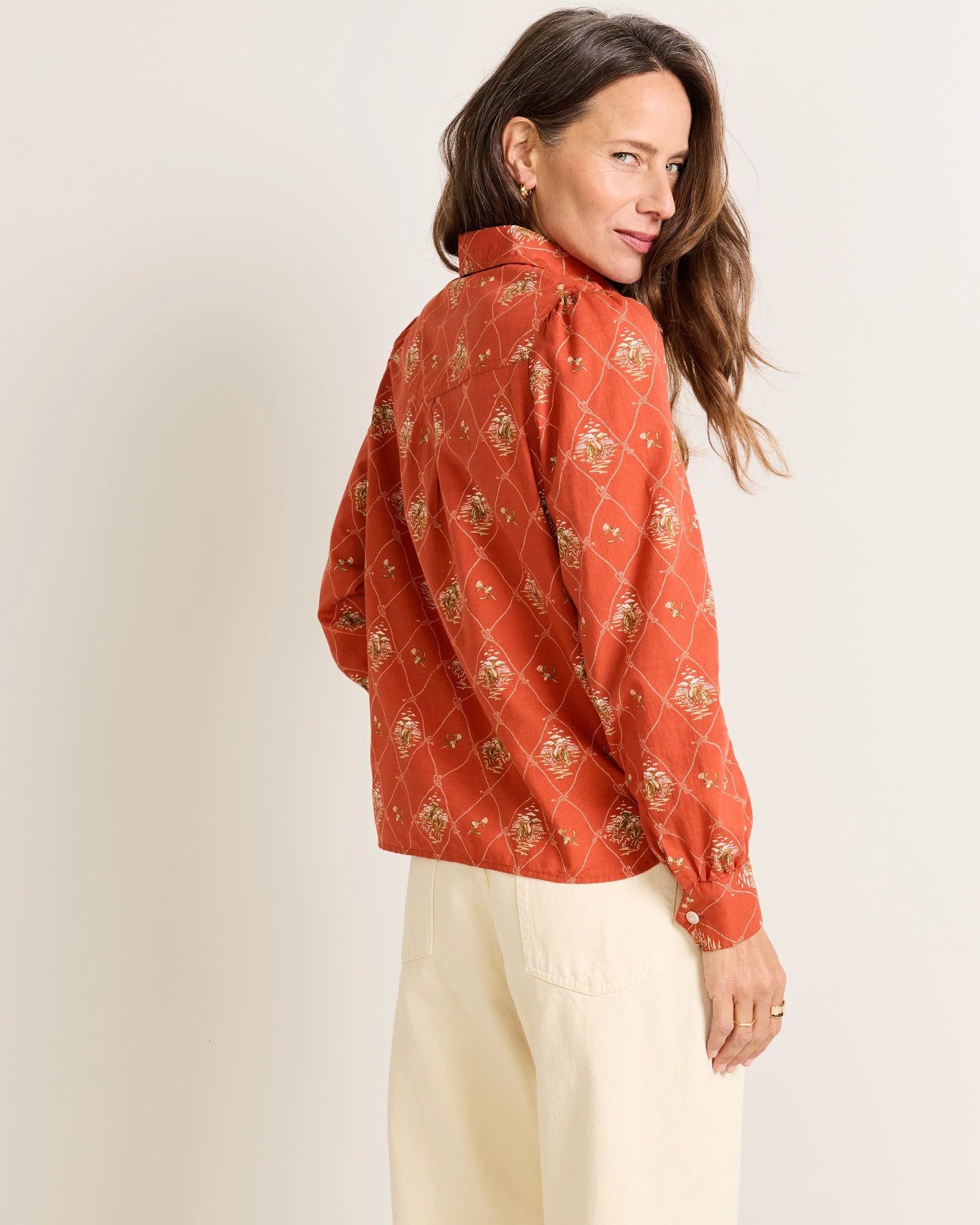 Pendleton | Winona Puff Sleeve Shirt | Adobe Lattice