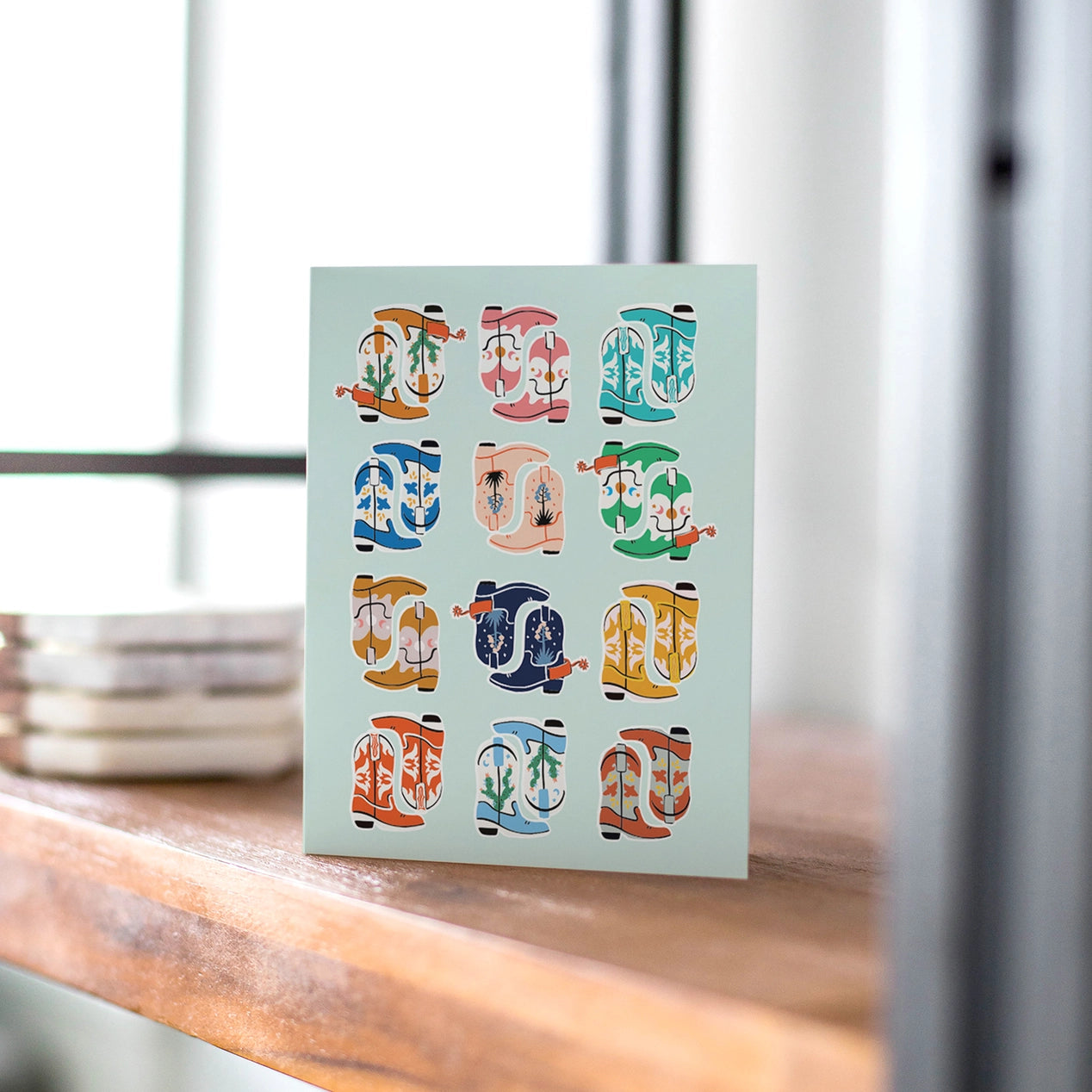 Cowboy Boots Blank Card