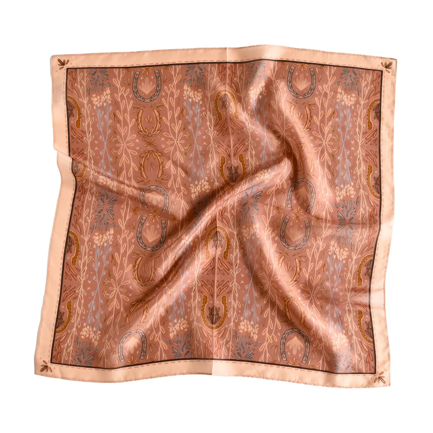 Western Harvest Silk Wild Rag Scarf | Dusty Rose | 26 x 26