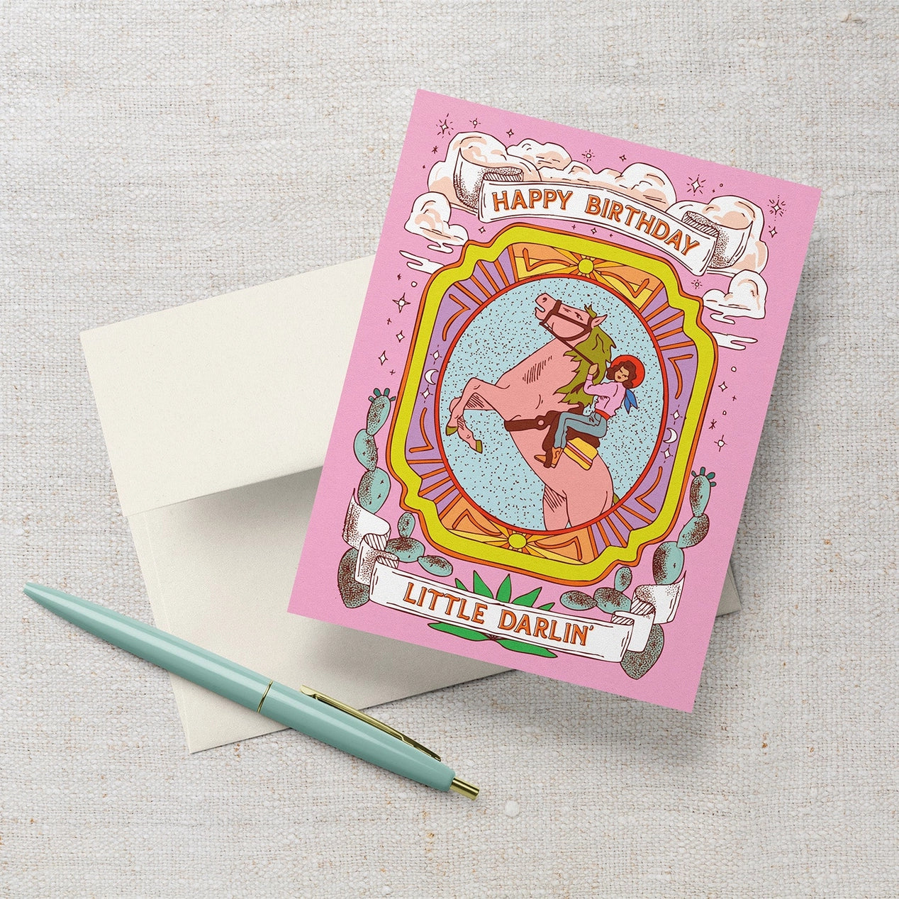 Darlin’ Cowgirl Birthday Greeting Card