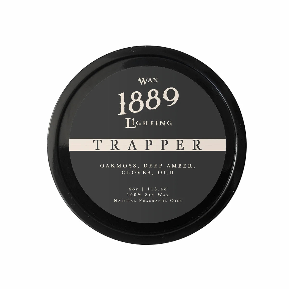 1889 Wax Lighting | 4 oz. Votive Tin | Trapper