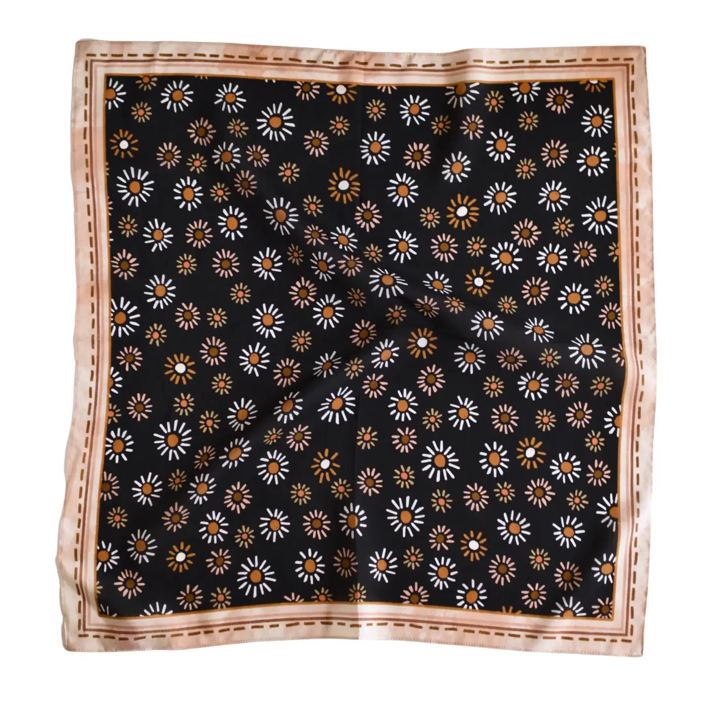 Dust N’ Daisies Floral Western Silk Wild Rag Scarf | 26 x 26