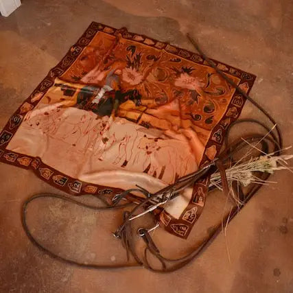 Round Up Silk Western Cowgirl Wild Rag Scarf | 35 x 35