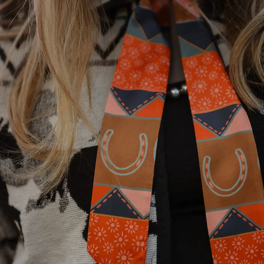 Frontier Bound Quilted Patchwork Silk Twilly