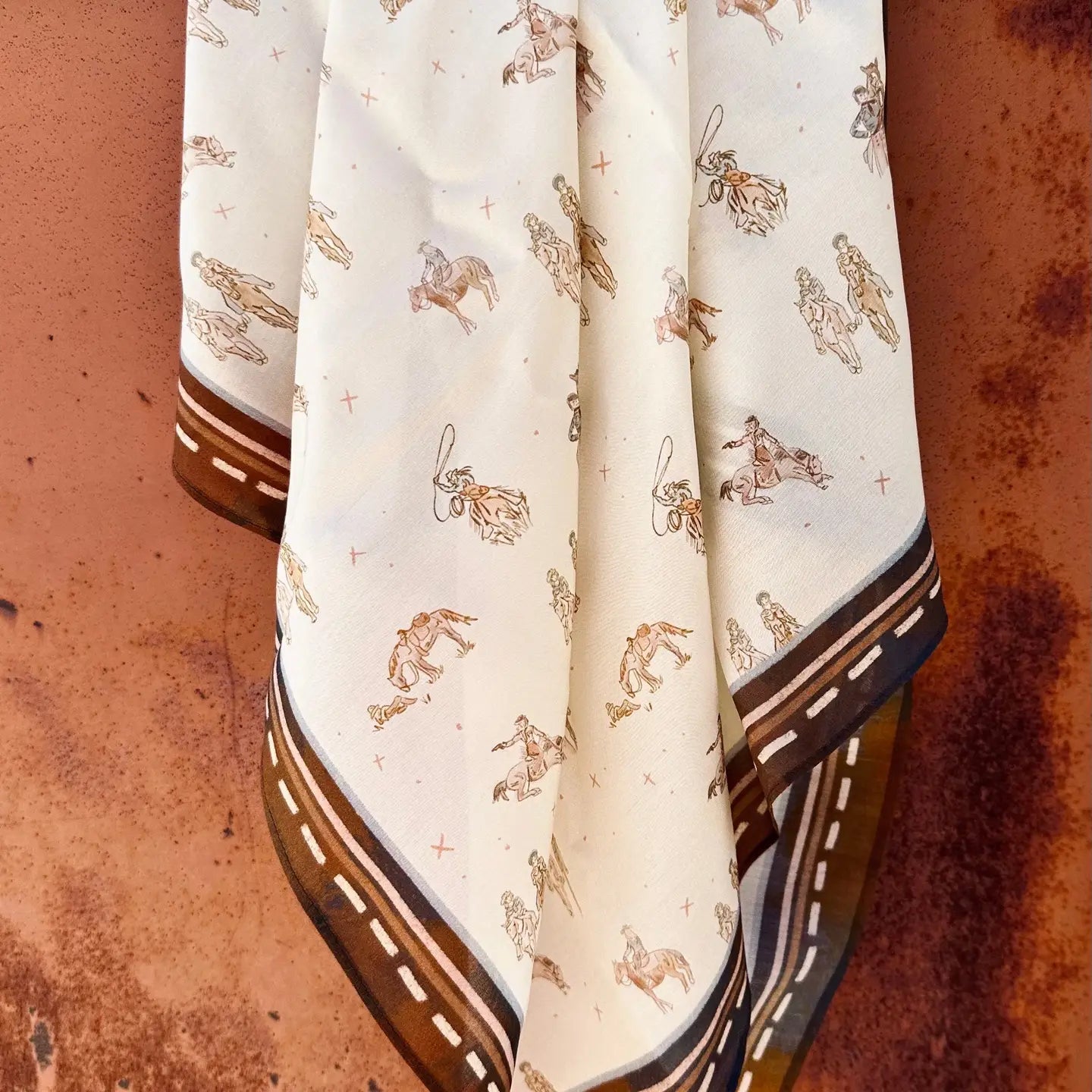 Saddle Club Silk Western Cowgirl Wild Rag Scarf | 35x35