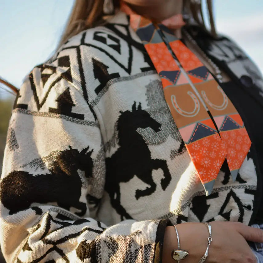 Frontier Bound Quilted Patchwork Silk Twilly