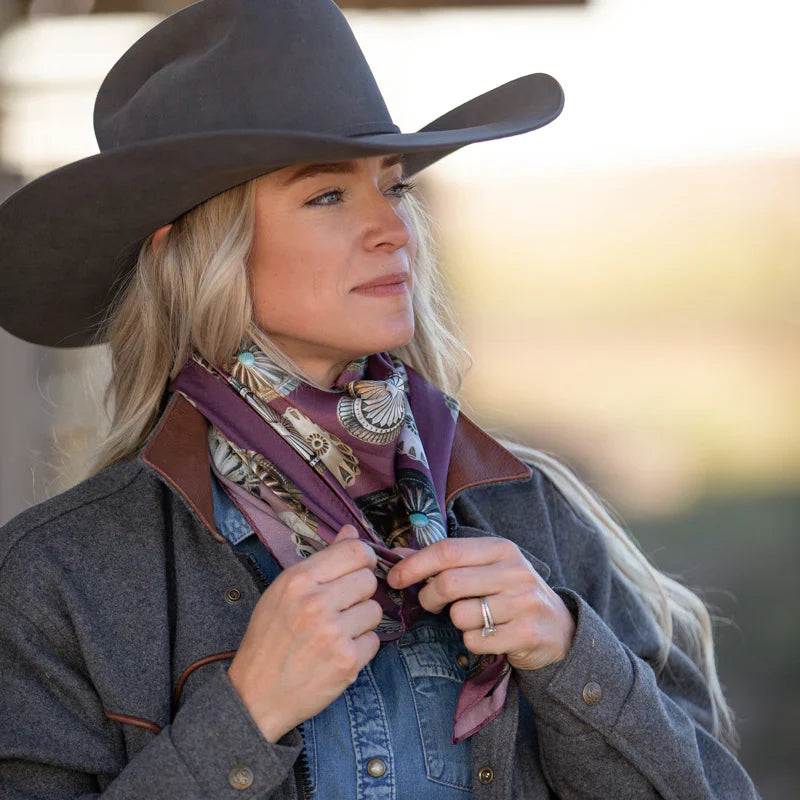 Big Concho Silk Bandana 35 x 35 | Cabernet