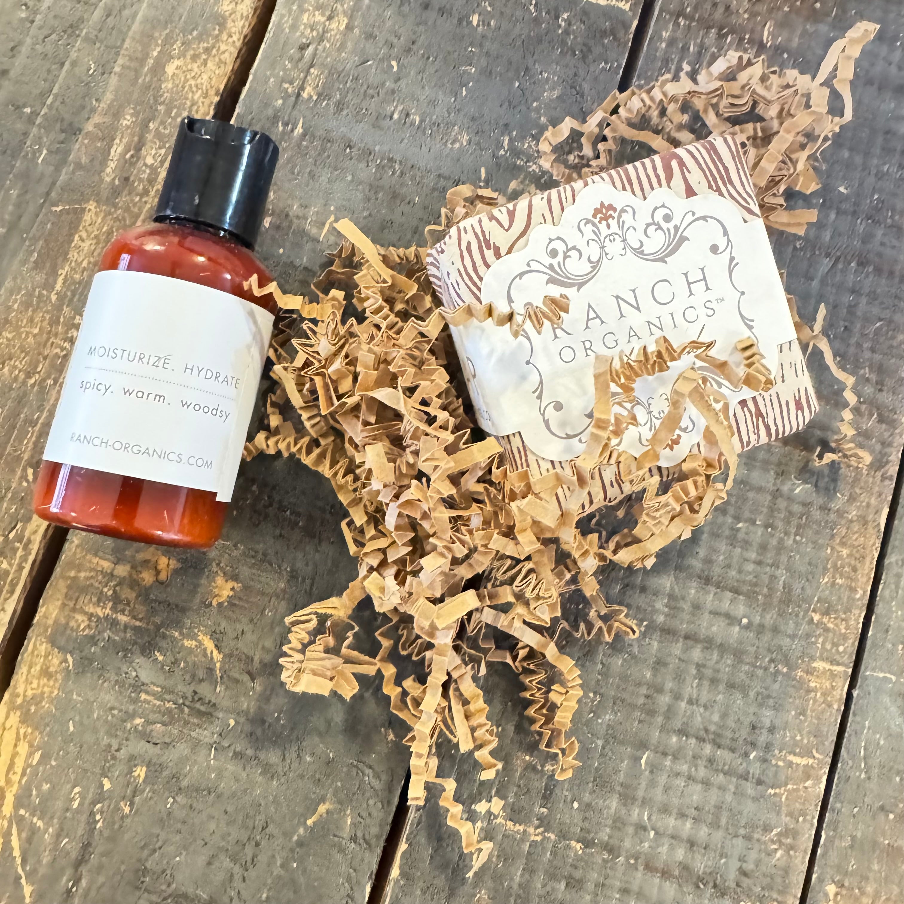 Ranch Organics | Happy Trails Pouch | Brown Cowhide | Lavender