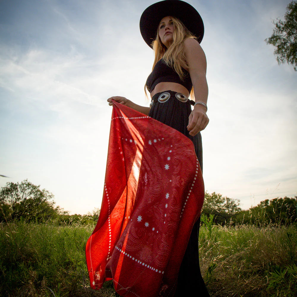 Banditos Silk Bandana 35 x 35 | Red