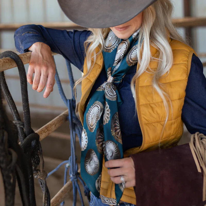 Big Concho Silk Bandana 35 x 35 | Jade