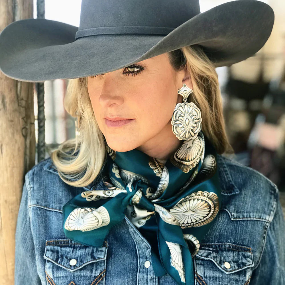 Big Concho Silk Bandana 35 x 35 | Jade