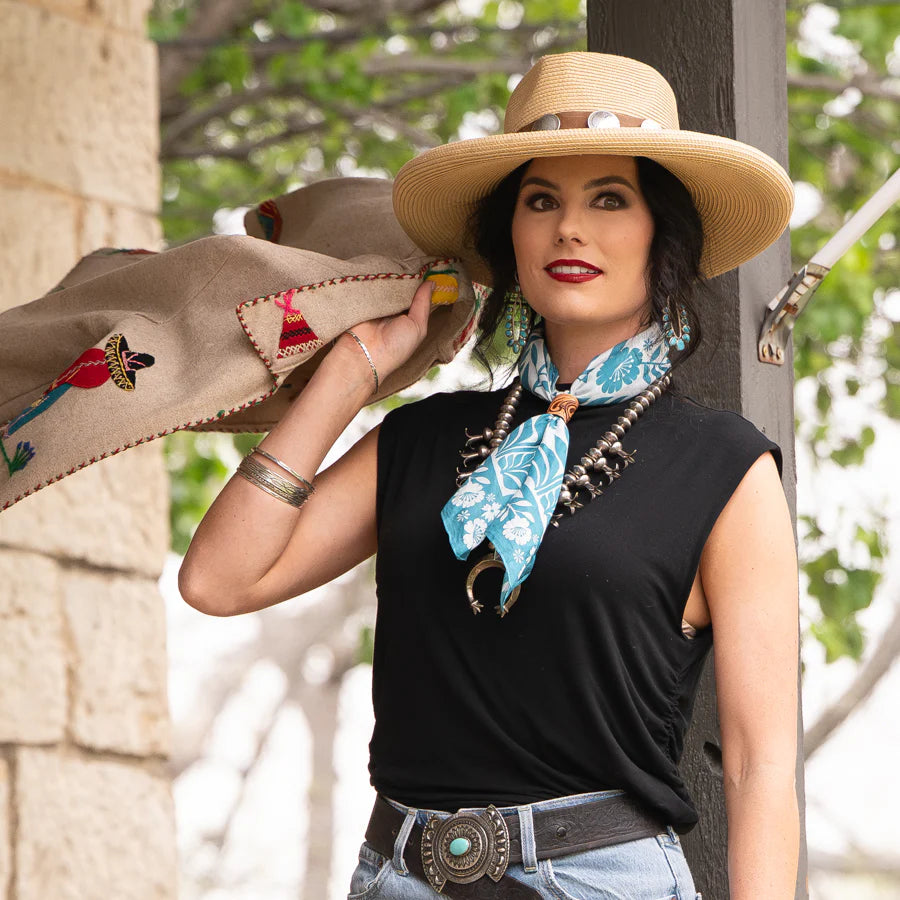 Senorita Bandana 26" x 26" | Turquoise