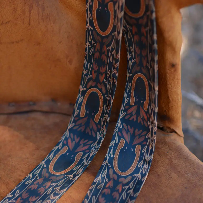 Western Harvest Silk Twilly Scarf | Deep Juniper