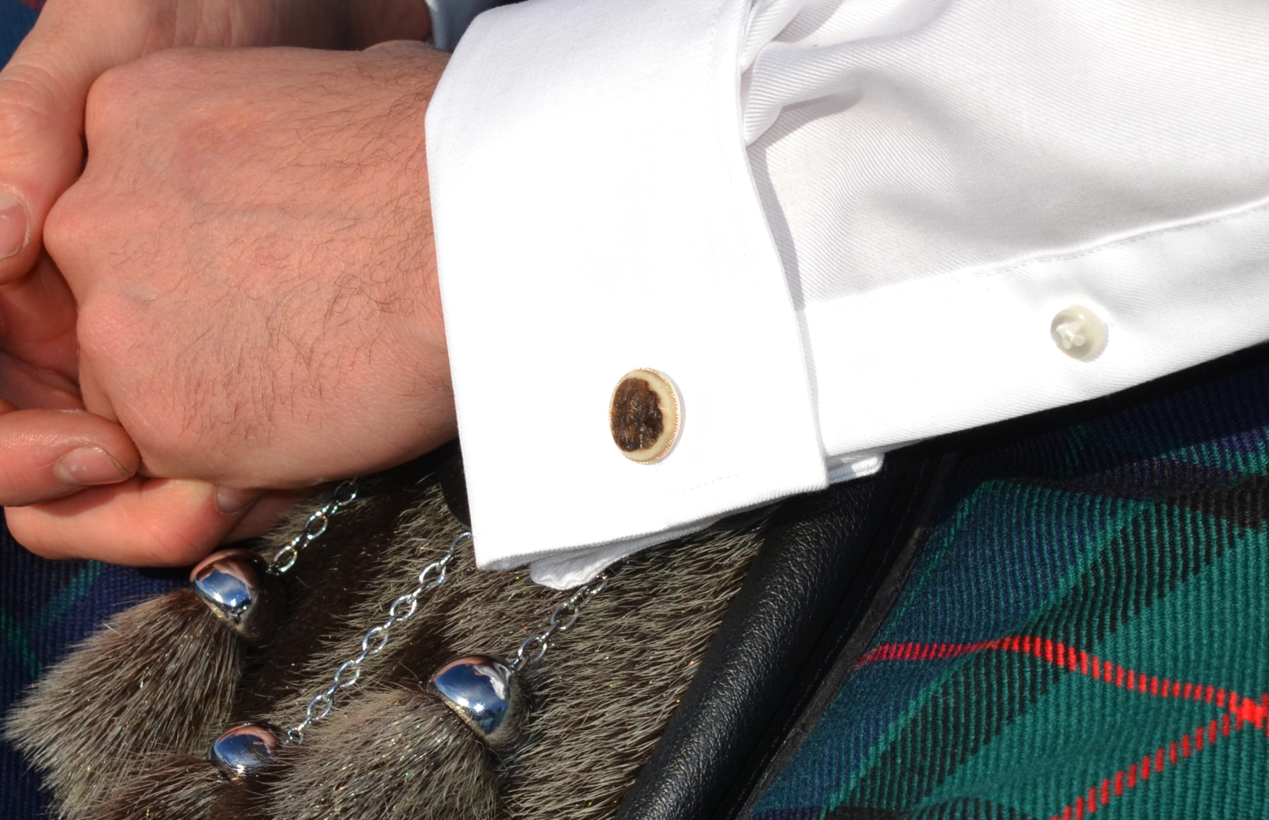 Silver-Plated Upcycled Antler Cufflinks