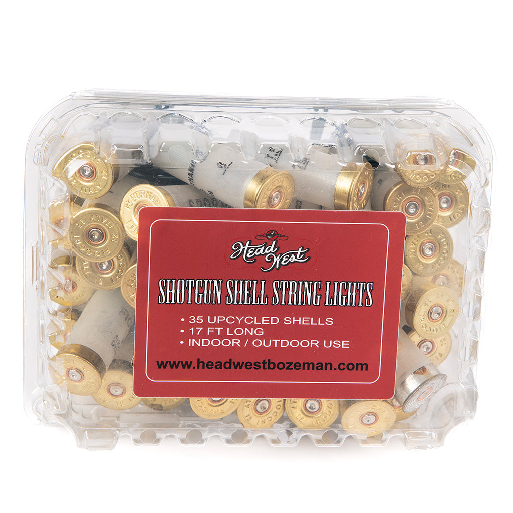 Hank's Bunkhouse | Upcycled Shotgun Shell Lights | Clear White