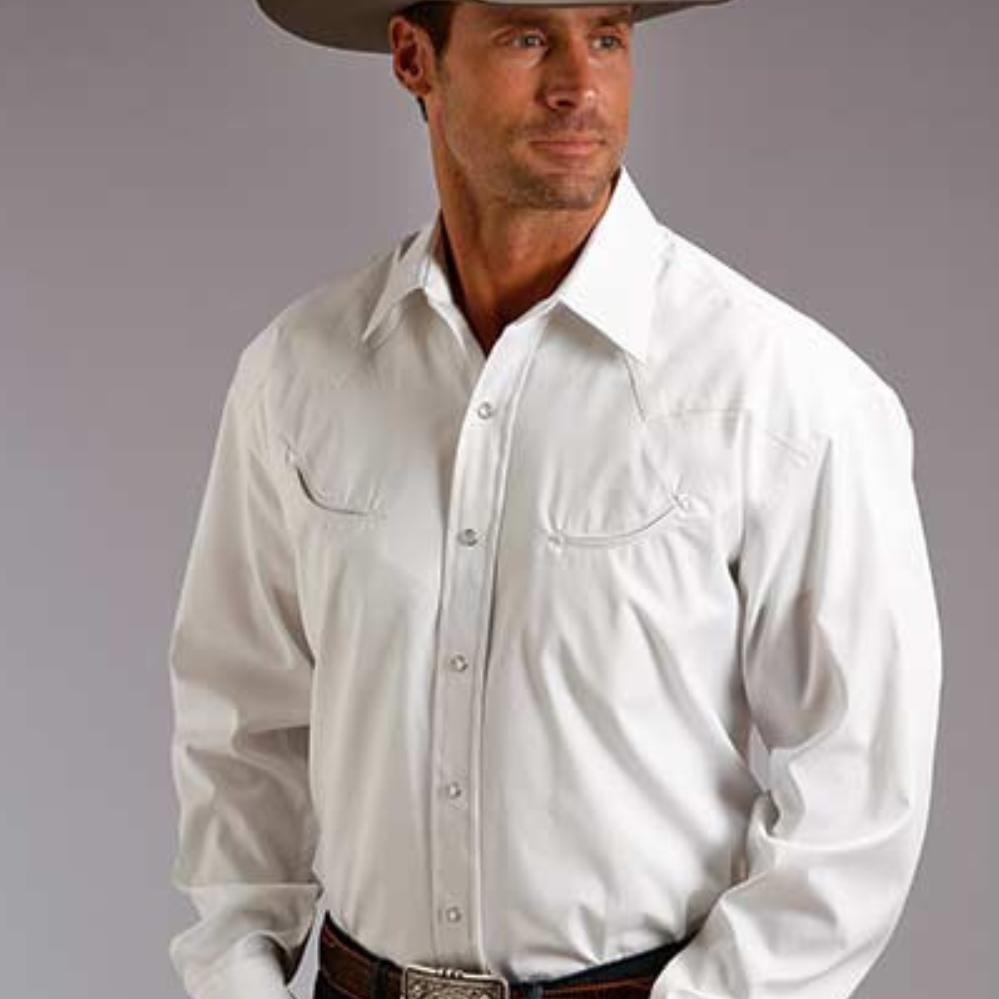 Men's Smile Pocket Shirt White