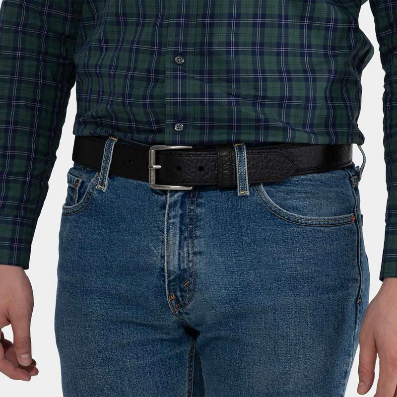 Vintage Bison Navajo Belt Black