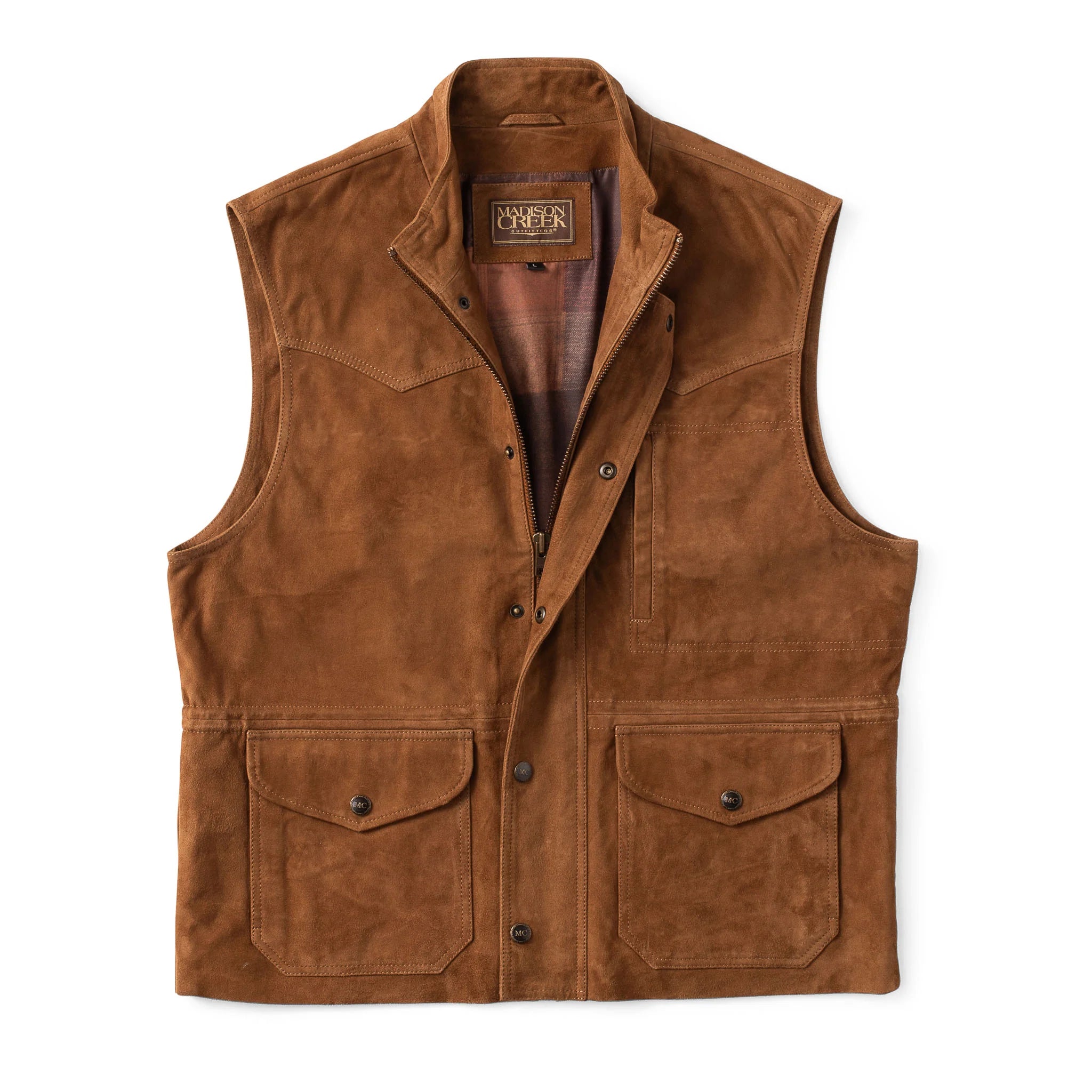 Madison Creek Outfitters | Bandera Suede Vest | Whiskey