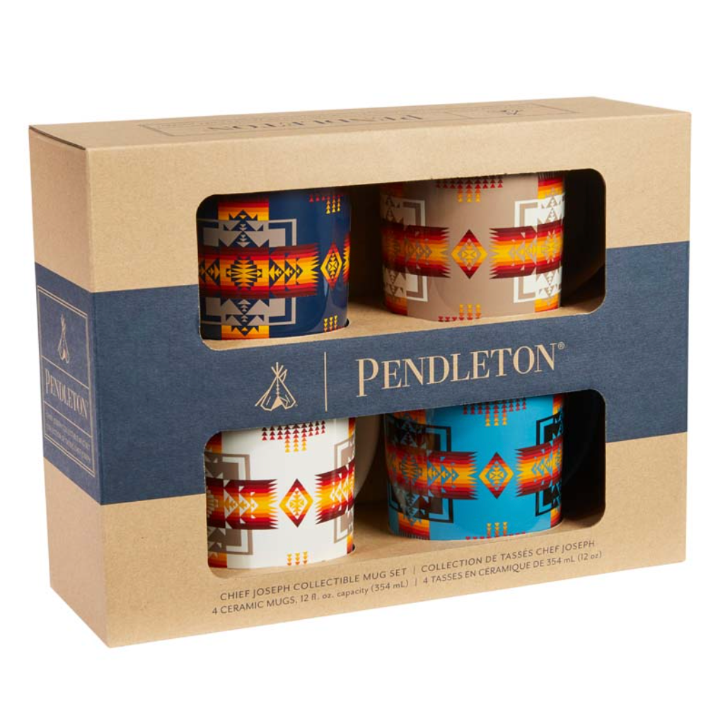 Pendleton | 12oz Ceramic Mug Set of 4 Chief Joseph Multi