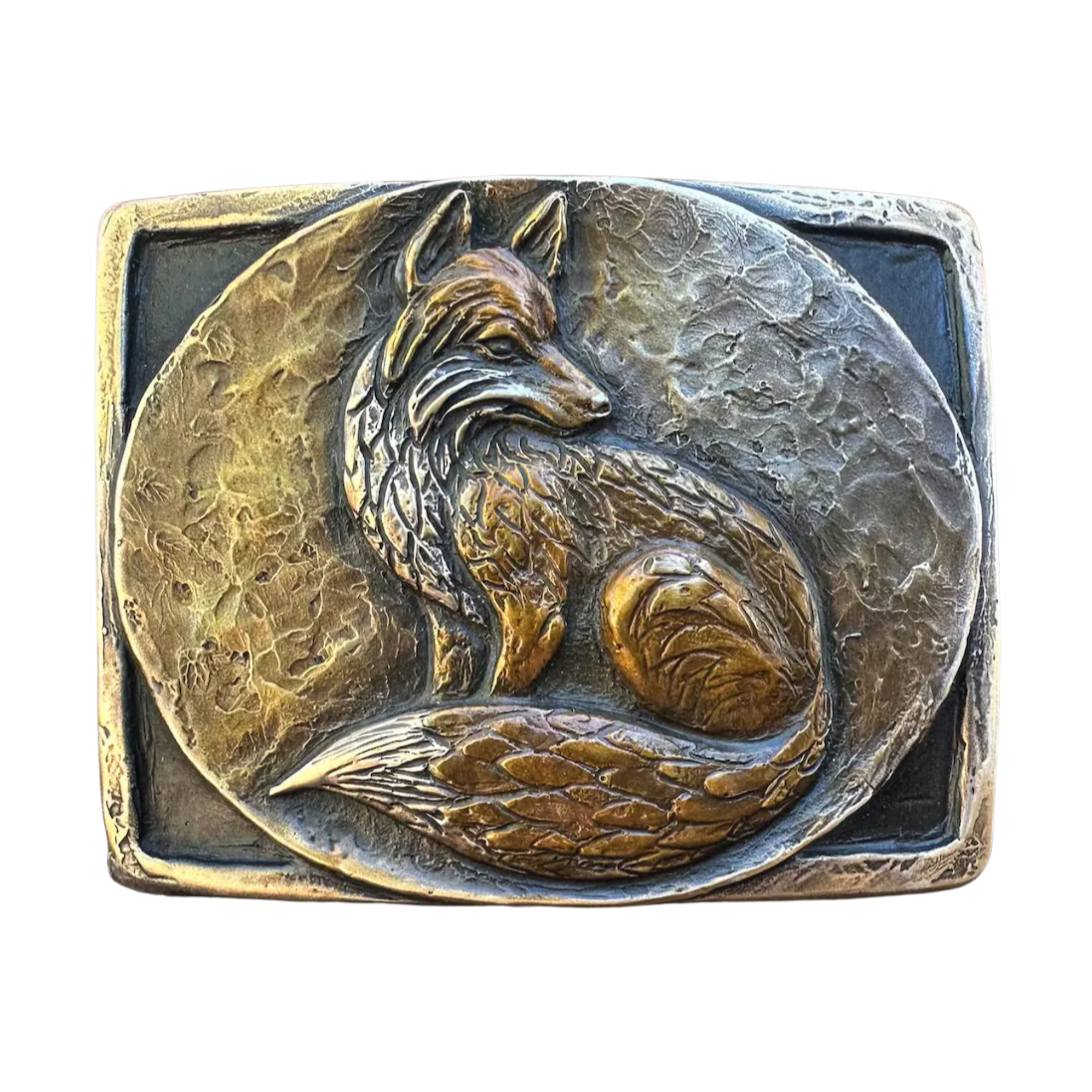 Waterhorse Bronze Fox Moonshadow Belt Buckle