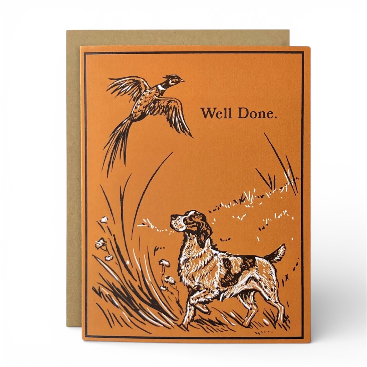 Well Done Upland Dog and Pheasant Greeting Card