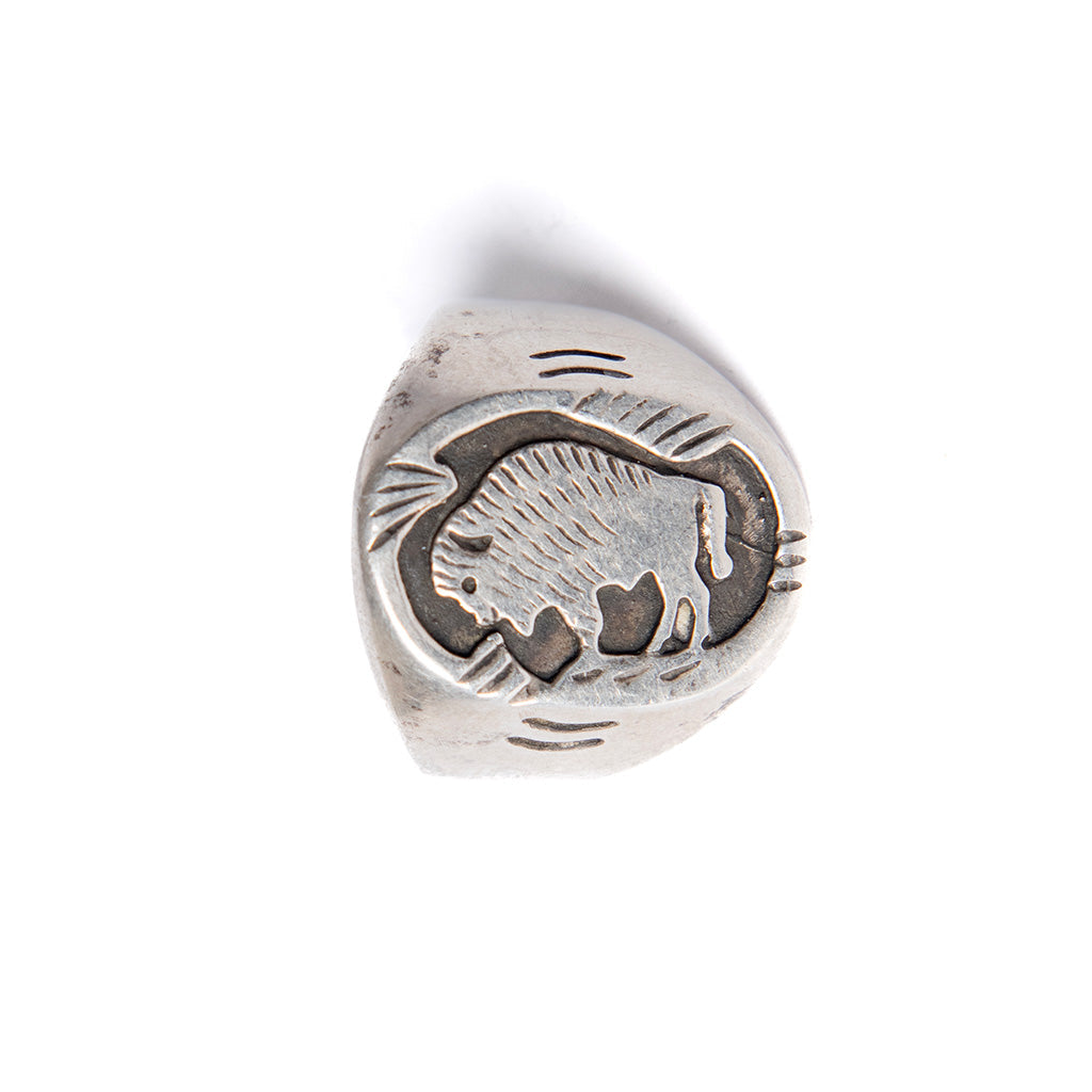 Vintage Bison Ring | Sterling Silver | Size 10