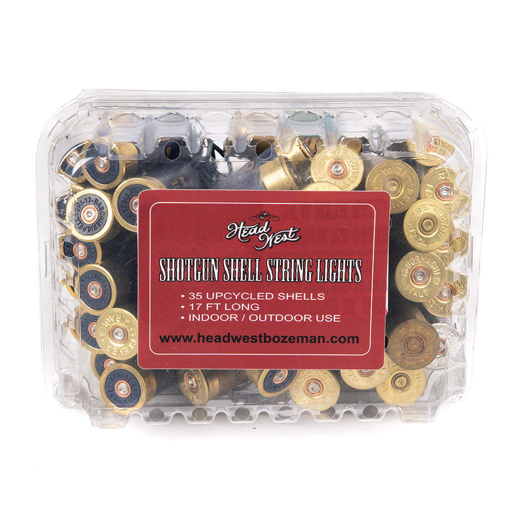 Hank's Bunkhouse | Upcycled Shotgun Shell Lights | Blue & Gold