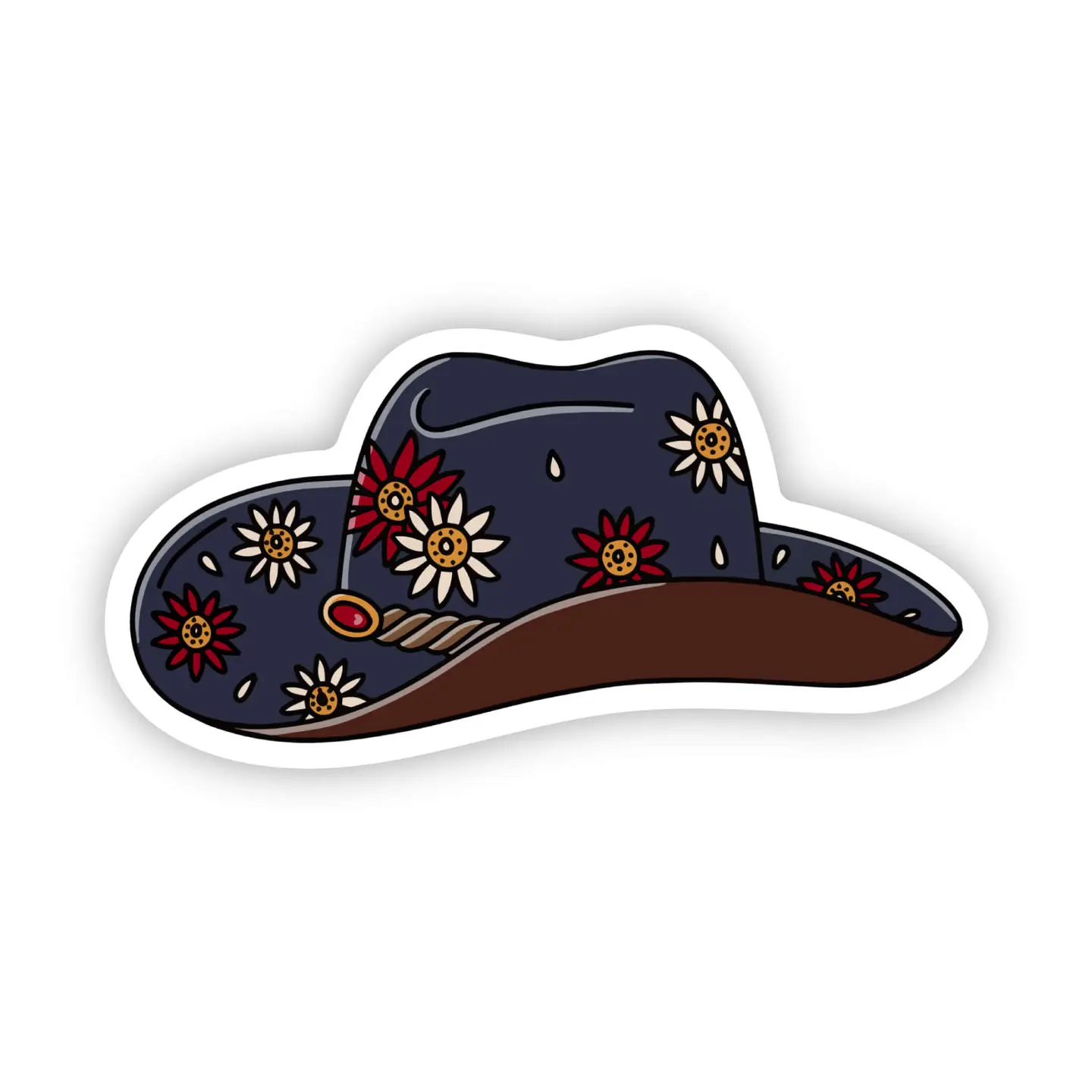 Cowgirl Hat Sticker | Navy Blue