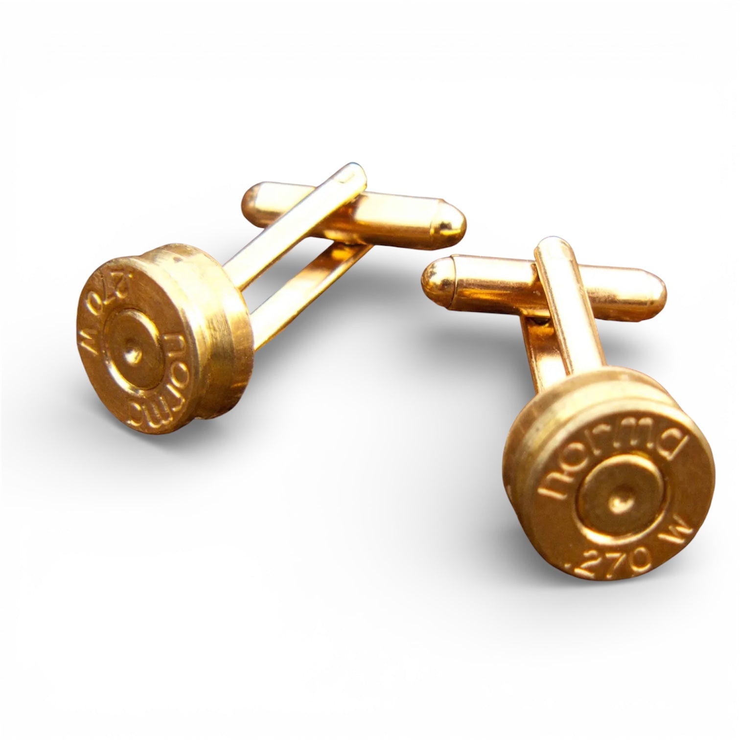 Gold-Plated Upcycled Bullet Cufflinks