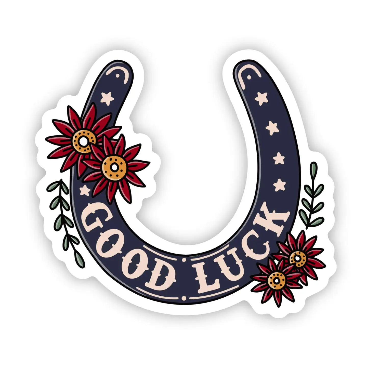 Good Luck Horse Shoe Sticker
