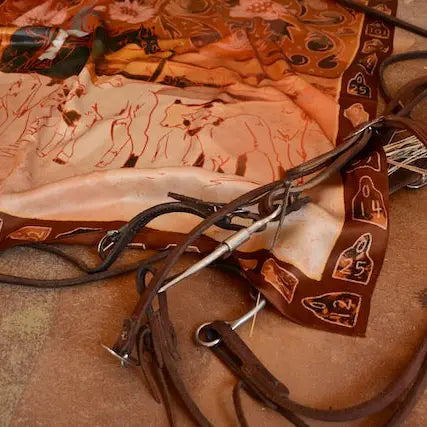 Round Up Silk Western Cowgirl Wild Rag Scarf | 35 x 35