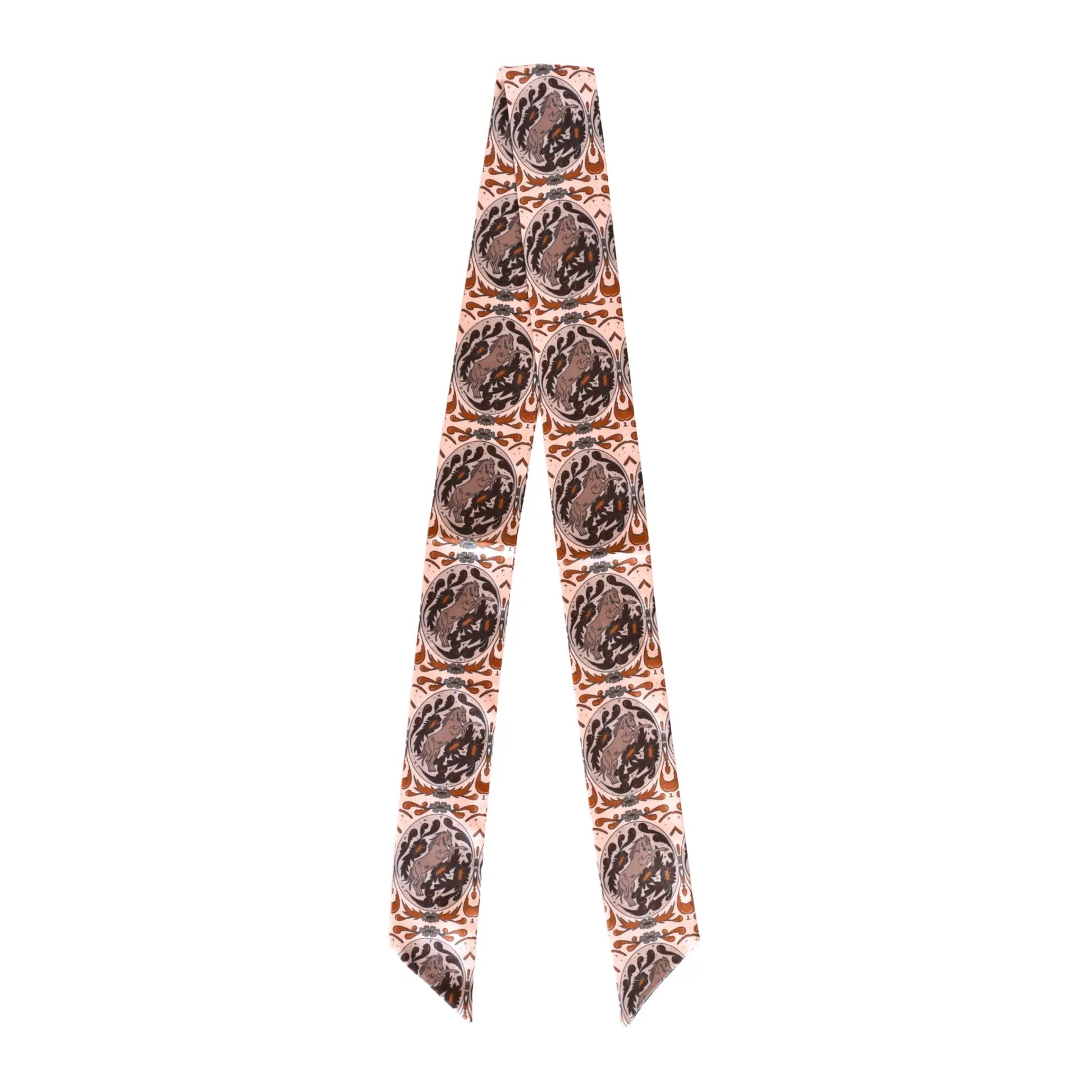 Bloomin' Bronc Silk Twilly Scarf