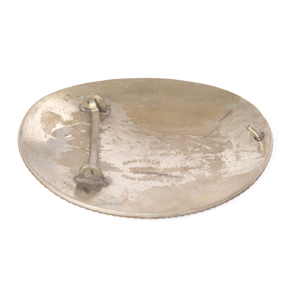 Vintage Comstock Bull Rider Belt Buckle | German Silver