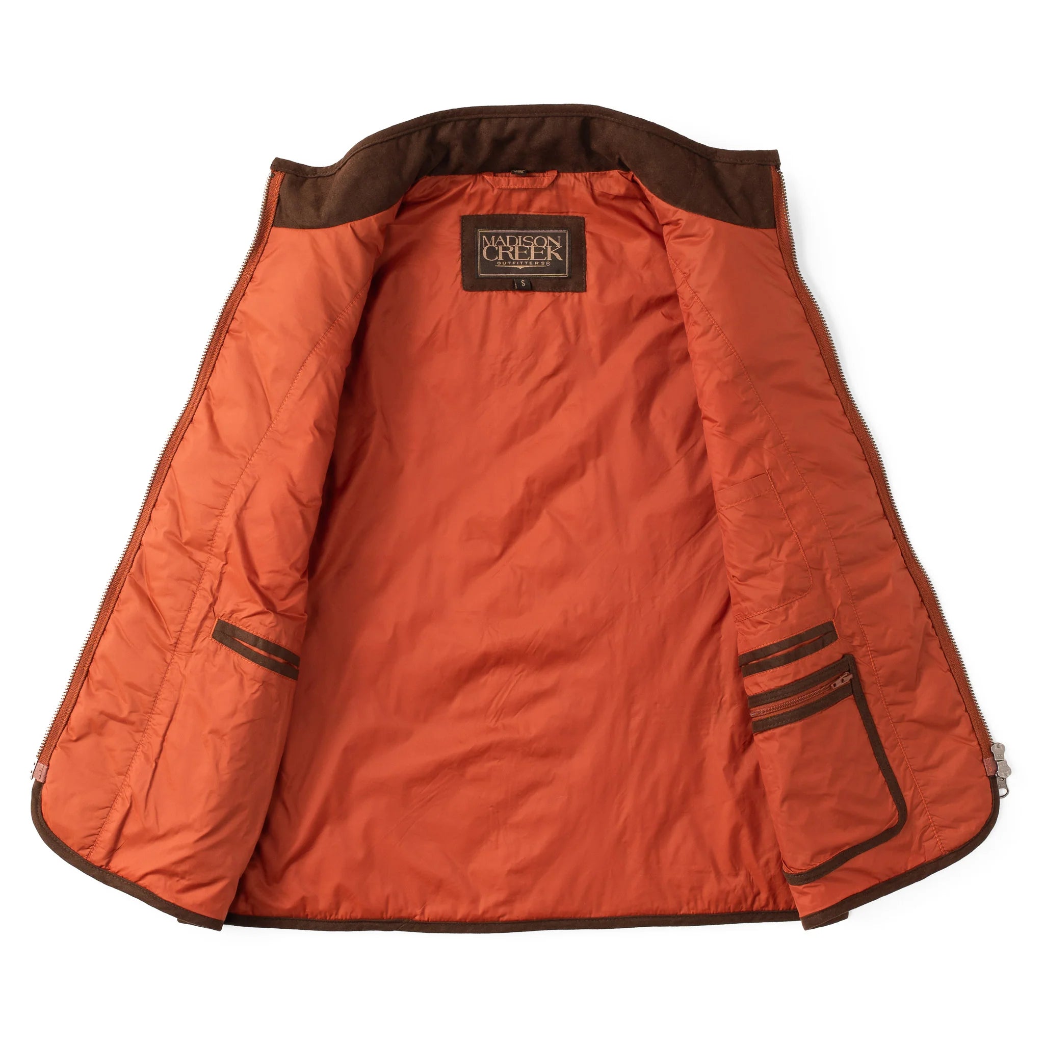 Madison Creek Outfitters | Ennis Quilted Vest | Burnt Orange