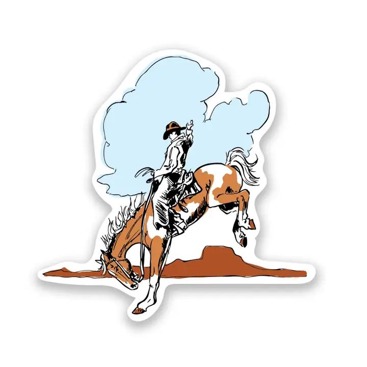 Cowboy Clouds Sticker