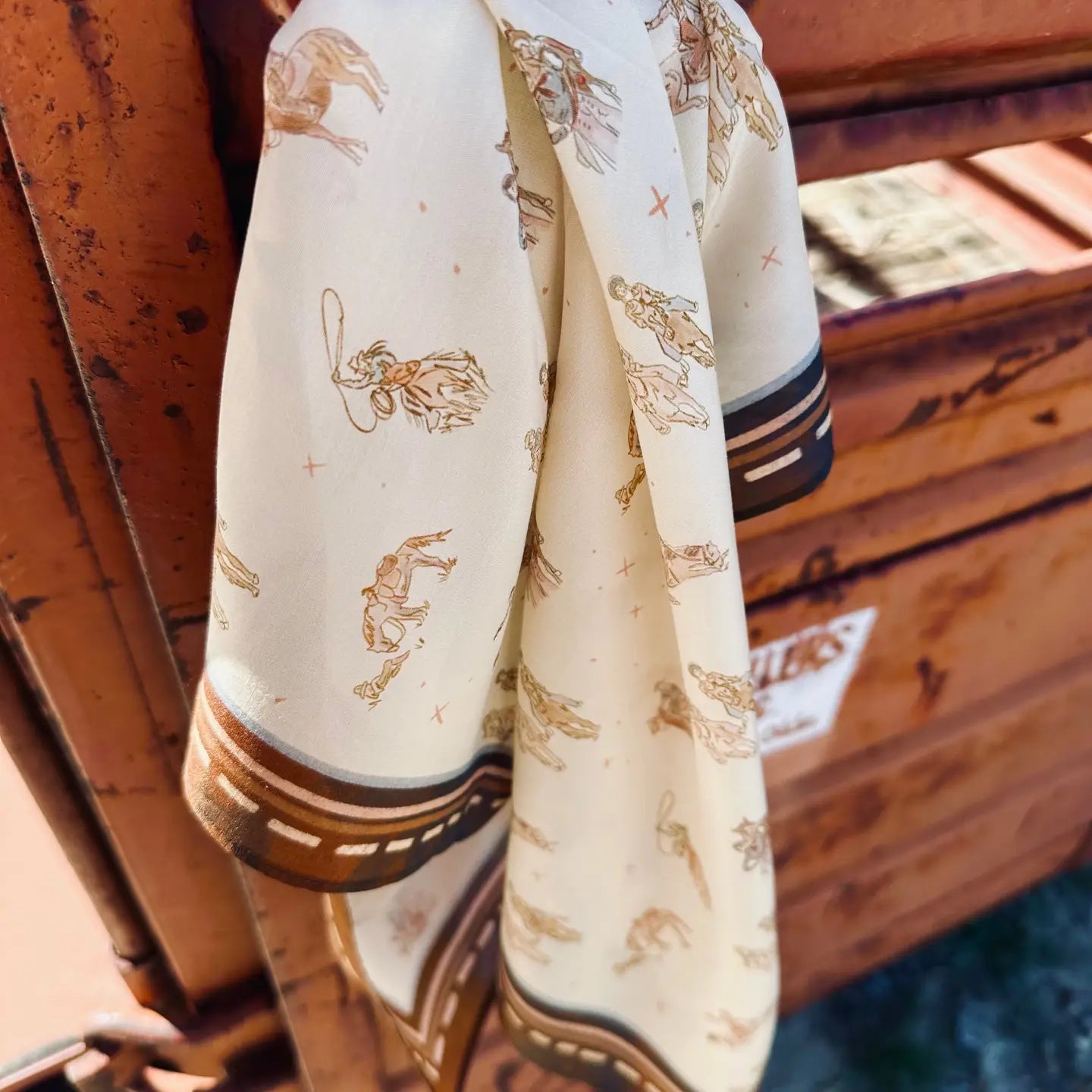 Saddle Club Silk Western Cowgirl Wild Rag Scarf | 35x35