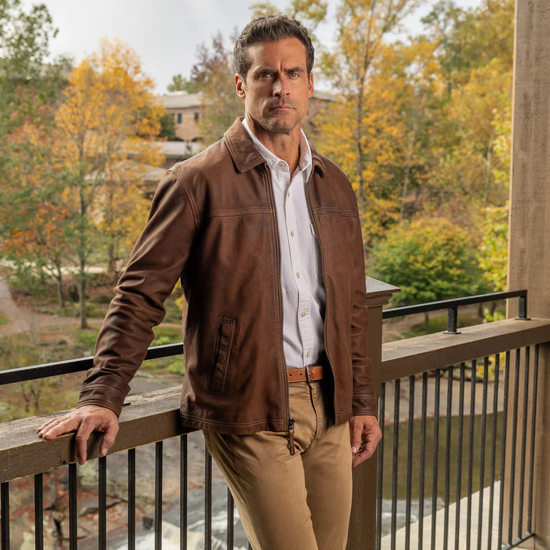 Madison Creek Outfitters | Hickory Leather Jacket | Bark