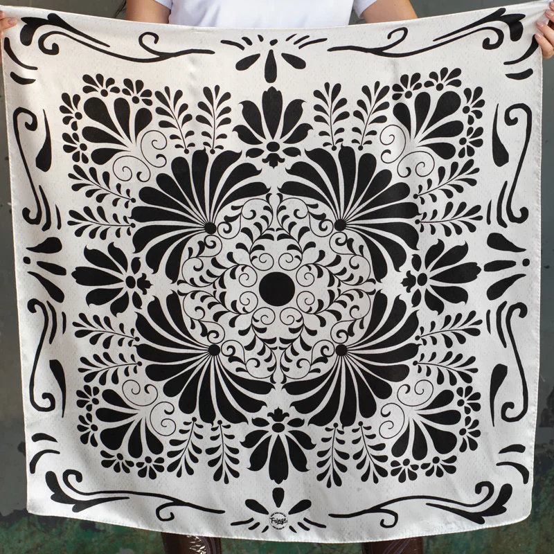 Long & Tall Bonita White Silk Bandana White Scarf