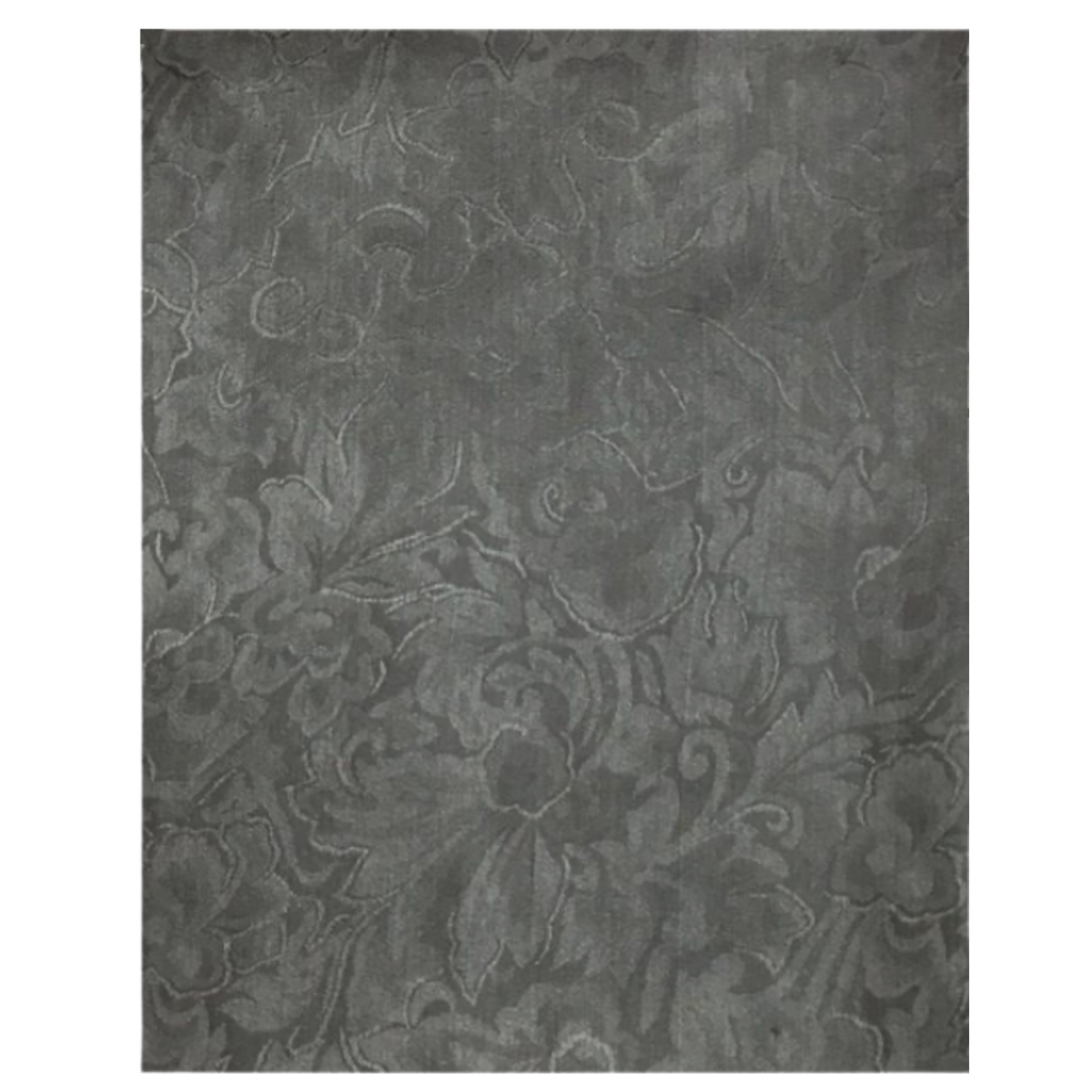 Jacquard Charcoal Silk Scarf