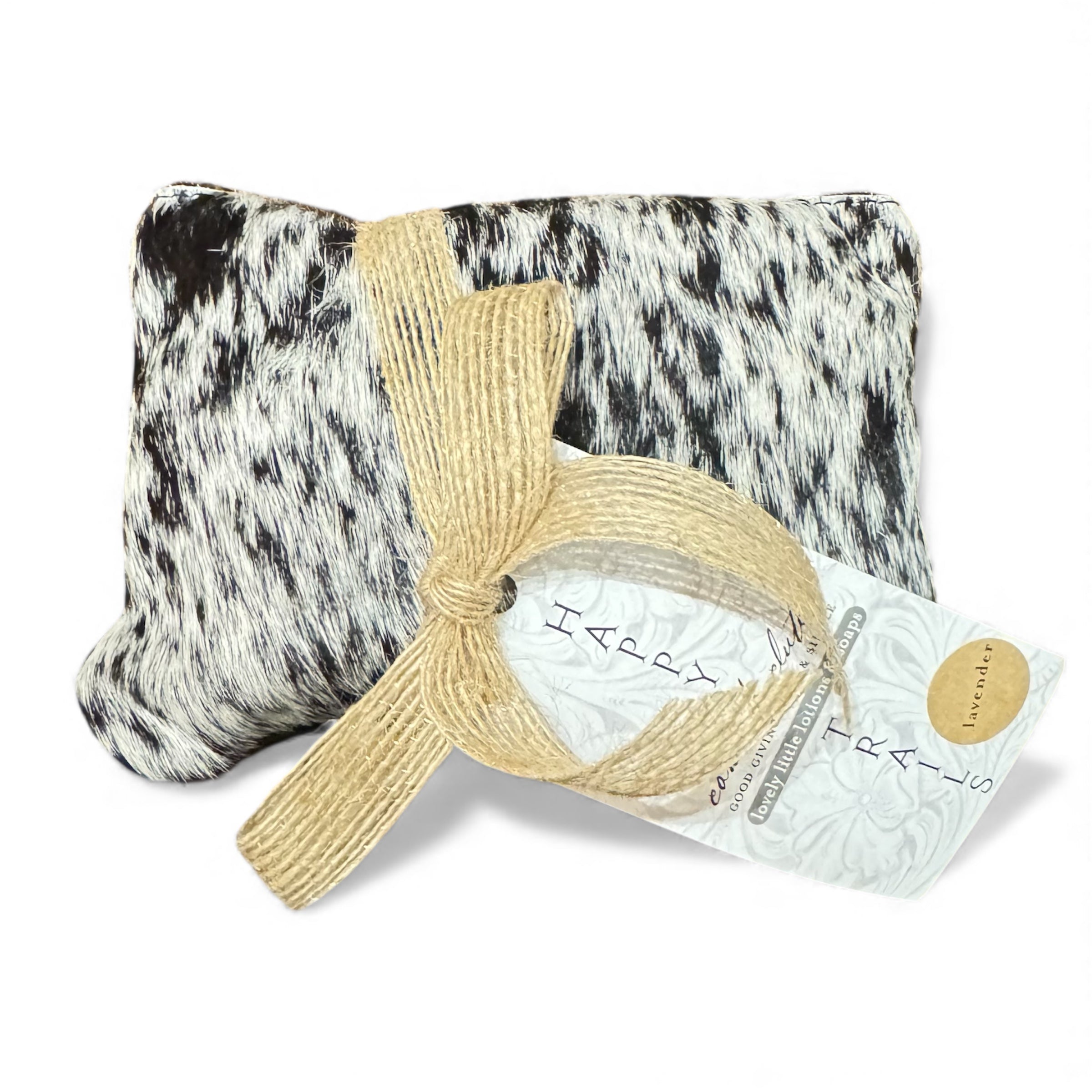 Ranch Organics | Happy Trails Pouch | Black Cowhide | Lavender