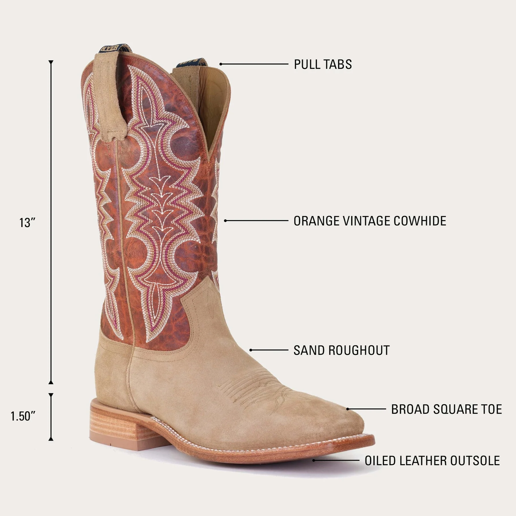 Hyer | Holton Boot | Vintage Orange