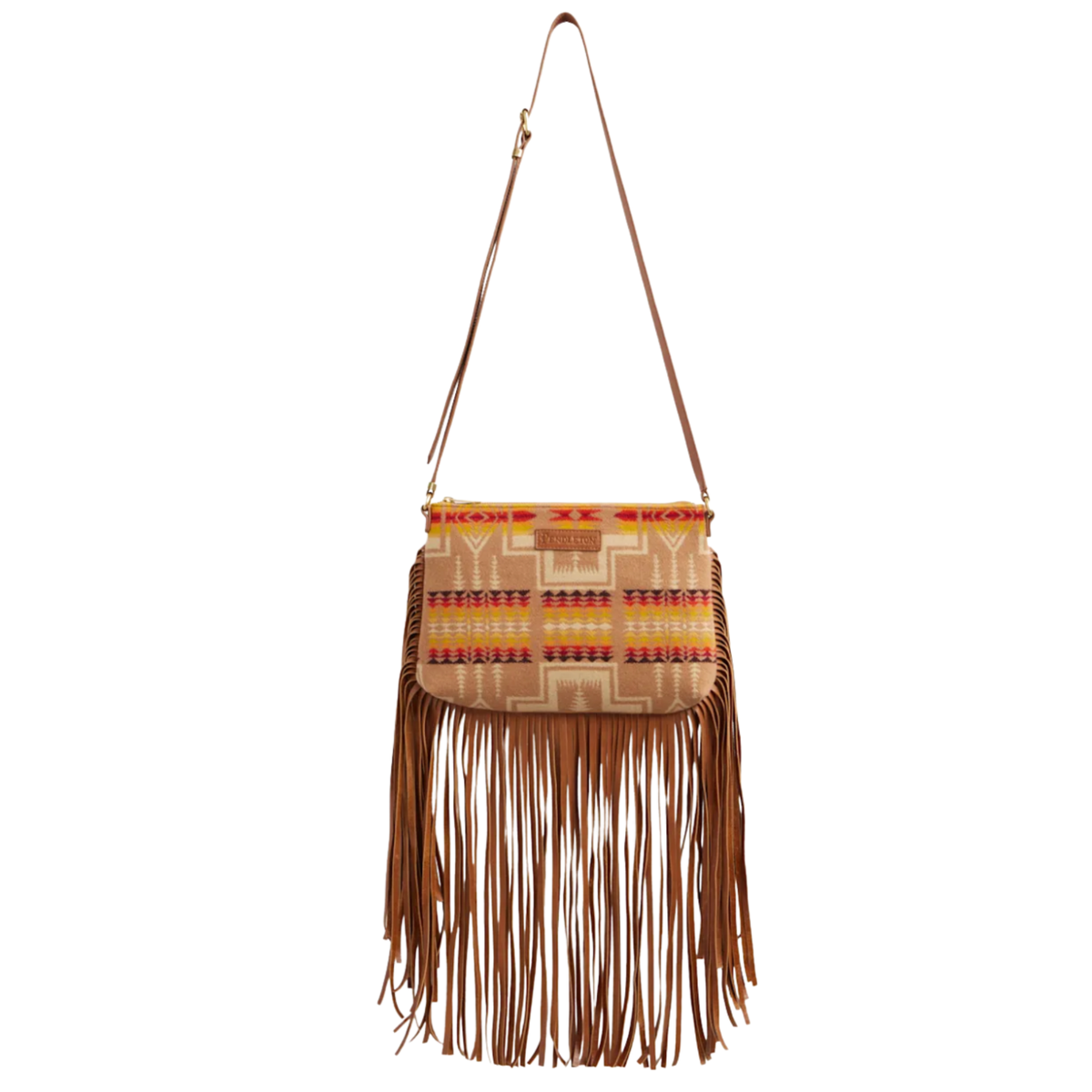 Look West Fringed Crossboy Harding Tan Purse
