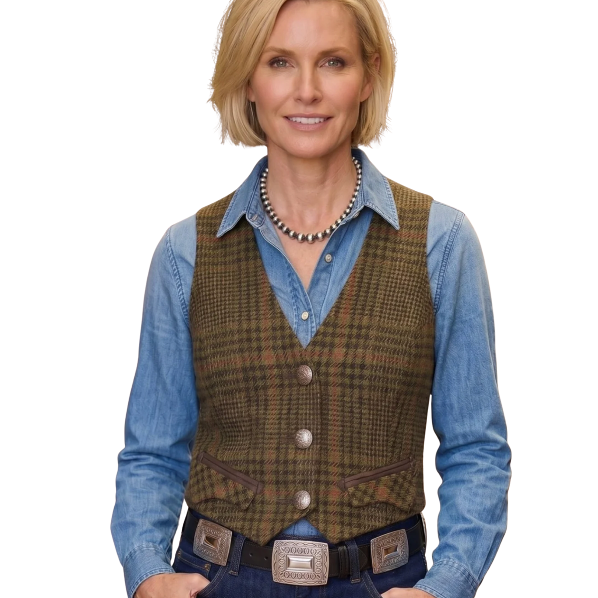 Frenchmen Street Vest In Glen Plaid