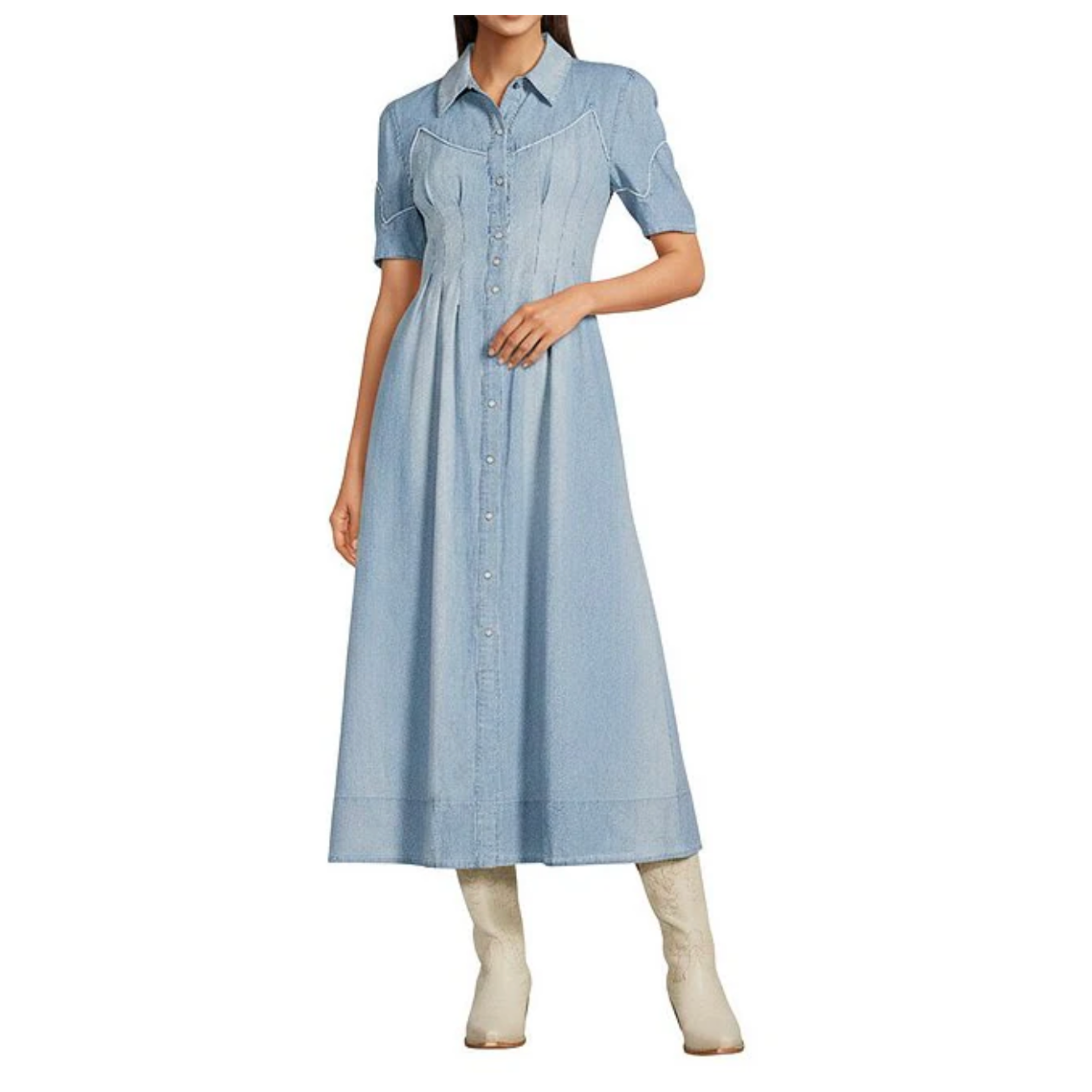Buckskin Blue Dress