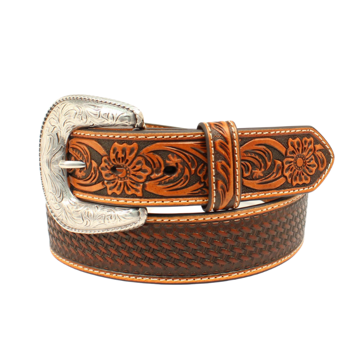 Men's Basketweave Embossed Belt