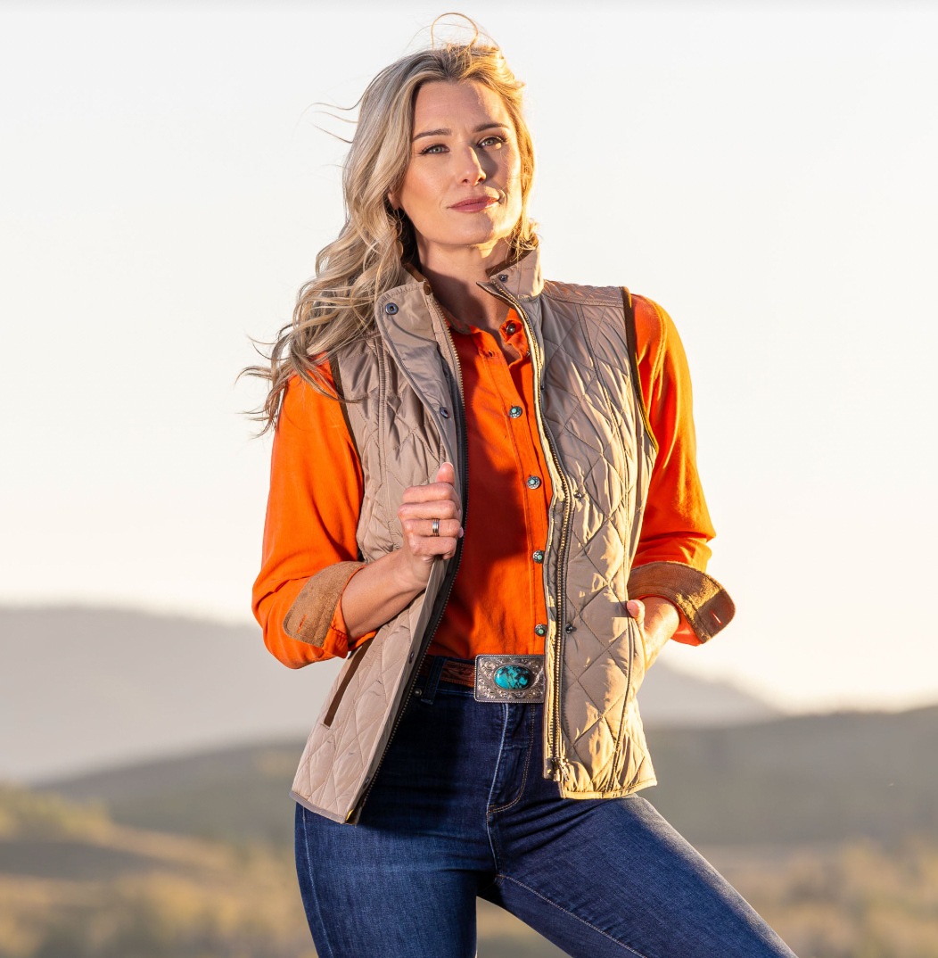 Madison Creek Outfitters | Vista Quilted Vest | Dark Khaki