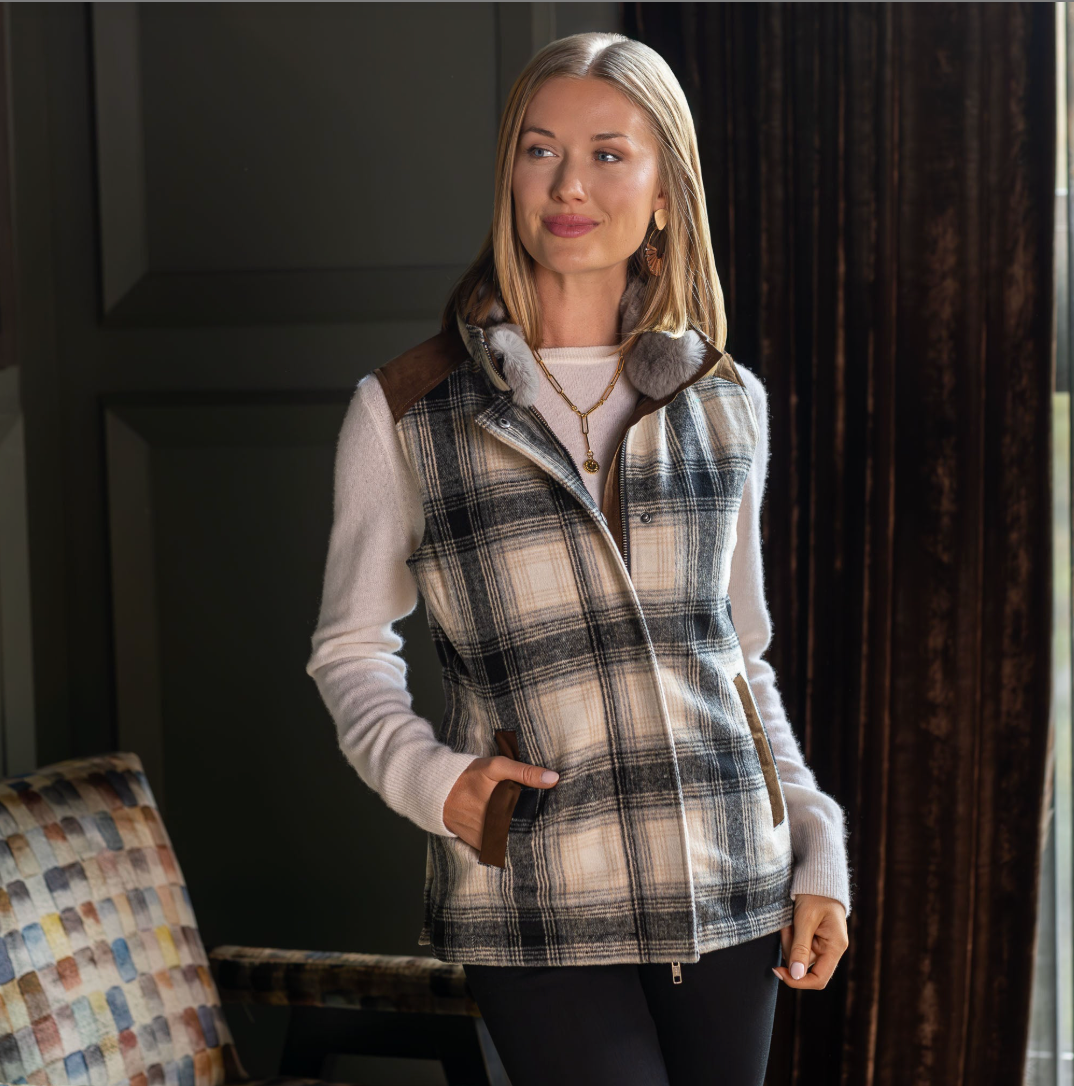Madison Creek Outfitters | Cashiers Vest | Buffalo Plaid